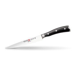 ham slicing knife CLASSIC IKON | blade length 16 cm forged | handle details riveted product photo