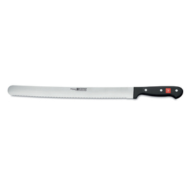 ham slicing knife Wüsthof GOURMET blade steel wavy cut | riveted | black | blade length 32 cm product photo