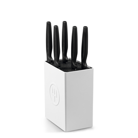 knife block CREATE COLLECTION white | black with 5 knives product photo