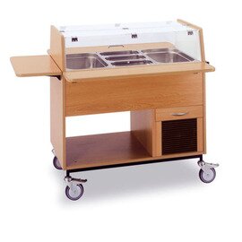 salad cart 0186 beechwood coloured 230 volts | GN container product photo