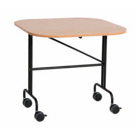 housekeeping cart beechwood coloured | rounded edges | 800 mm x 800 mm H 740 mm product photo