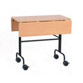housekeeping cart wenge coloured angular | 800 mm x 800 mm H 740 mm product photo  S
