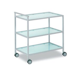 serving trolley 0510/3 silver coloured  | 3 shelves  L 780 mm  B 460 mm  H 890 mm product photo