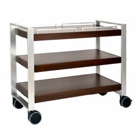 serving trolley wenge coloured | 3 shelves L 1150 mm B 535 mm H 970 mm product photo