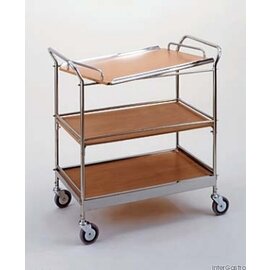 serving trolley beechwood coloured  | 3 shelves  L 770 mm  B 370 mm  H 860 mm product photo