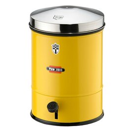 Waste container with pedal mechanism, material: lid of stainless steel, body made of steel sheet, color: pearl white, dimensions: Ø 28 xh 40 cm, volume: 14,5 liters product photo