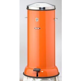 waste container LINE 200 28 ltr steel sheet orange with pedal Ø 280 mm  H 700 mm product photo