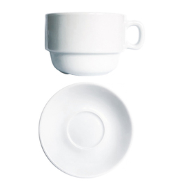 coffee cup 170 ml porcelain white with saucer Ø with handle 95 mm product photo