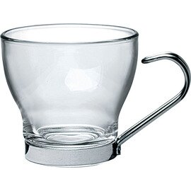 cup OSLO 100 ml tempered glass with metal holder  H 62 mm product photo