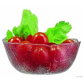 salad bowl ASPEN 510 ml tempered glass with relief  Ø 120 mm  H 54 mm product photo