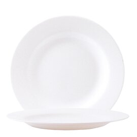 dessert plate flat EVOLUTIONS WHITE | tempered glass white Ø 195 mm product photo