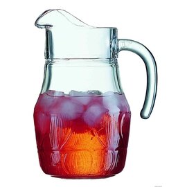 carafe FLEUR glass with relief 1300 ml H 220 mm product photo