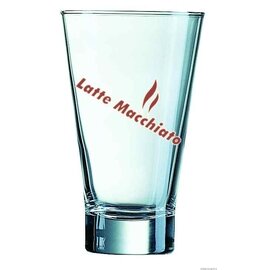 latte macchiato glass Shetland 35 cl transparent with lettering product photo