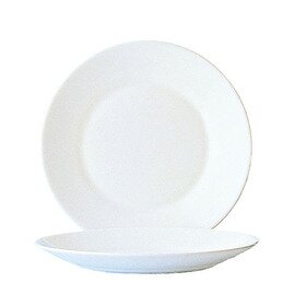 plate flat Ø 225 mm RESTAURANT WHITE tempered glass product photo