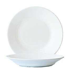 soup plate deep Ø 225 mm RESTAURANT WHITE tempered glass product photo