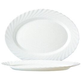 plate TRIANON | tempered glass white | oval 290 mm  x 214 mm product photo