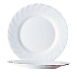 plate TRIANON | tempered glass white  Ø 155 mm product photo