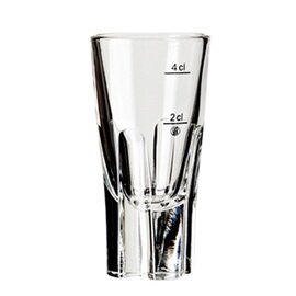 CLEARANCE | stamper glass Iso 40 5.5 cl with mark; 2 cl + 4 cl product photo