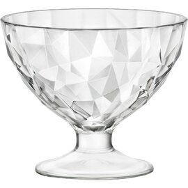sundae bowl|dessert bowl DIAMOND 220 ml glass transparent with relief  Ø 102 mm  H 86 mm product photo