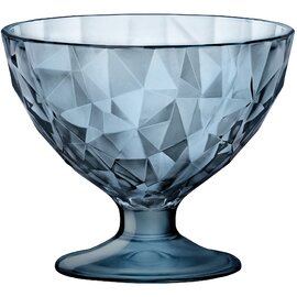 sundae bowl|dessert bowl DIAMOND 220 ml glass blue with relief  Ø 102 mm  H 86 mm product photo