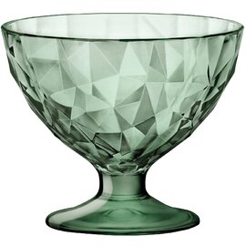 sundae bowl|dessert bowl DIAMOND 220 ml glass green with relief  Ø 102 mm  H 86 mm product photo