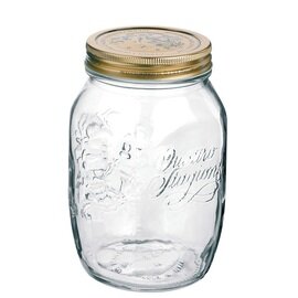 Acopa 14 oz. Embossed Glass Milk Bottle with Lid - 12/Case