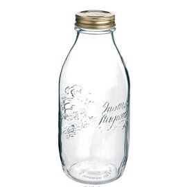 bottle QUATTRO STAGIONI 1000 ml glass with lid metal screw cap Ø 94 mm H 226 mm product photo