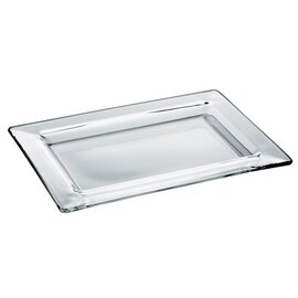 CLEARANCE | rectangular plate Rialto glass transparent | 240 mm  x 180 mm product photo