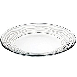 plate OASI TRANSPARENT glass stripe edge relief  Ø 210 mm product photo
