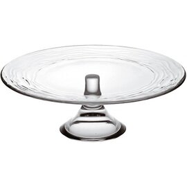 cake plate OASI TRANSPARENT glass line relief Ø 330 mm  H 110 mm product photo