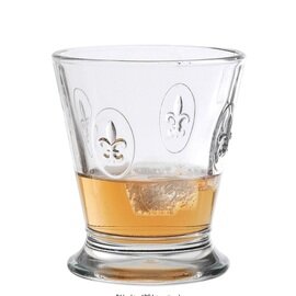 whisky tumbler FLEUR DE LYS 25 cl with relief product photo