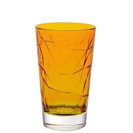 longdrink glass DOLOMITI 42 cl orange with relief product photo