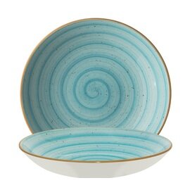 plate deep AURA Bloom Aqua porcelain 1000 ml Premium Porcelain Ø 230 mm turquoise product photo