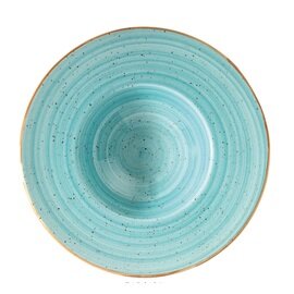 plate AURA Banquet Aqua porcelain decor veined turquoise product photo