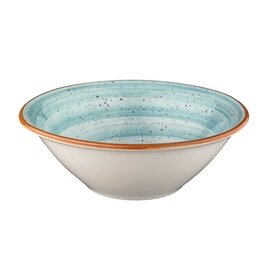 bowl AURA Gourmet Aqua 400 ml porcelain green blue veined inside  Ø 160 mm  H 52 mm product photo