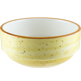 stacking bowl AURA AMBER 500 ml Premium Porcelain yellow round Ø 140 mm H 54 mm product photo