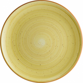 plate flat AURA AMBER bonna Gourmet porcelain yellow Ø 170 mm product photo
