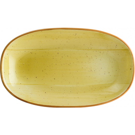 platter AURA AMBER bonna Gourmet porcelain yellow oval | 192 mm x 111 mm product photo