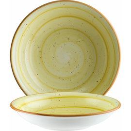 plate deep AURA AMBER bonna Gourmet 500 ml porcelain yellow Ø 200 mm product photo