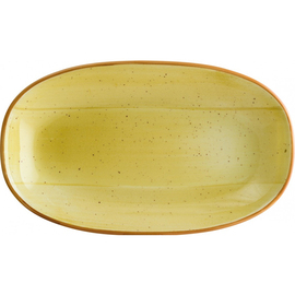 platter AURA AMBER bonna Gourmet porcelain yellow oval | 238 mm x 142 mm product photo