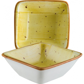 bowl AURA AMBER Moove Premium Porcelain yellow rectangular | 90 mm x 80 mm product photo