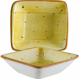 plate deep AURA AMBER Moove porcelain yellow rectangular | 190 mm x 166 mm product photo