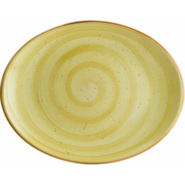 platter AURA AMBER Moove porcelain yellow oval | 310 mm x 240 mm product photo
