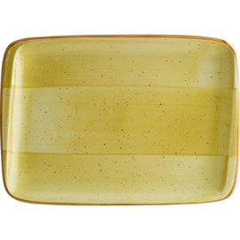 platter AURA AMBER Moove porcelain yellow rectangular | 360 mm x 254 mm product photo