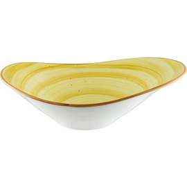 bowl AURA AMBER 45 ml Premium Porcelain yellow oval | 100 mm x 75 mm H 35 mm product photo