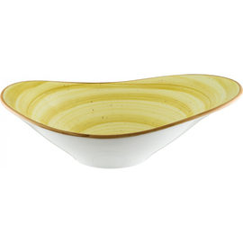 bowl AURA AMBER 750 ml Premium Porcelain yellow oval | 280 mm x 188 mm H 85 mm product photo