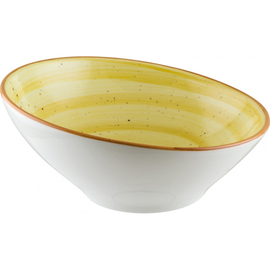 bowl AURA AMBER bonna Vanta 450 ml Premium Porcelain yellow oval | 180 mm x 174 mm H 85 mm product photo