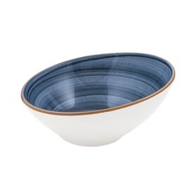 bowl AURA Vanta Dusk 850 ml porcelain blue veined inside  Ø 220 mm  H 98 mm product photo