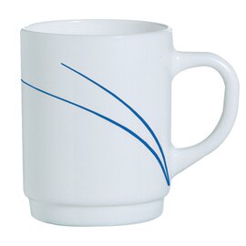 mug TORONTO NAVY 25 cl tempered glass line decor  H 89 mm product photo