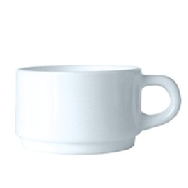 cup CYLINDRIQUE WHITE tempered glass 140 ml | stackable product photo